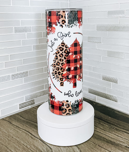 20oz “Just a Girl Who Loves Christmas” Steel Sublimation Tumbler